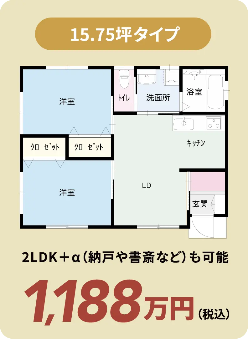 2タイプの間取りプラン